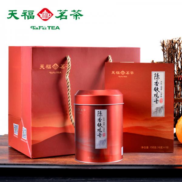 天福茗茶 陈香铁观音 福建乌龙茶 礼盒装送礼 特产茶 150克新品上市