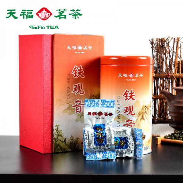 天福茗茶 铁观音茶叶 清香型乌龙茶 100G礼盒装 2019 秋茶
