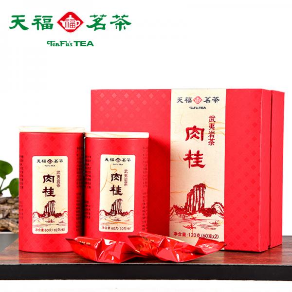 天福茗茶 武夷岩茶 肉桂 福建特产乌龙茶 礼盒装120克 新品上市